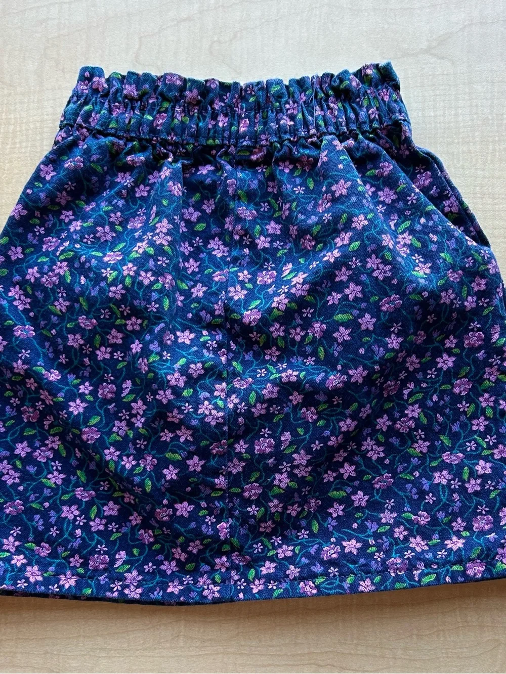 VTG OshKosh B'gosh Girls Floral Pocket Skirt Size 6 Made in USA Cottagecore